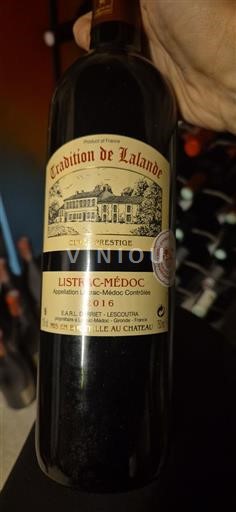 Bordeaux Listrac-Médoc Tradition de Lalande Prestige 2016