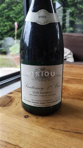 Burgundija Santenay Premier Cru Georges Brazey Clos Rousseau 1989