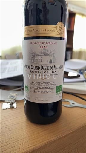 Bordeaux Saint-Émilion Château Grand David De Mauvinon 2020