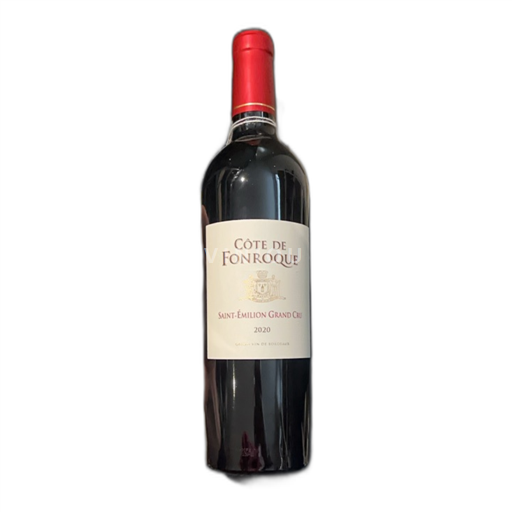 Vin Rouge sec Cote de fonroque 2020 France Bordeaux Saint-Émilion AOC Grand Cru