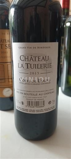 Burdeos Côtes-de-bourg Château La Tuilerie 2015
