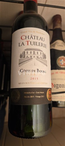 Bordeaux Côtes-de-bourg Château La Tuilerie 2015