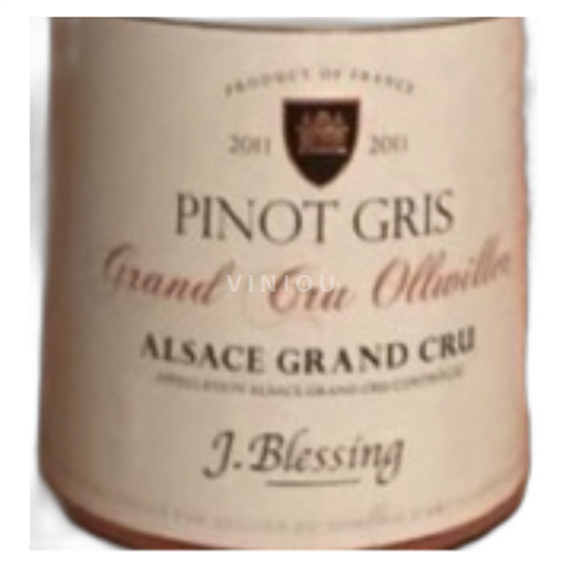 Alsace Pinot xám Grand Cru J. Blessing Grand Cru Ollwiller 2011