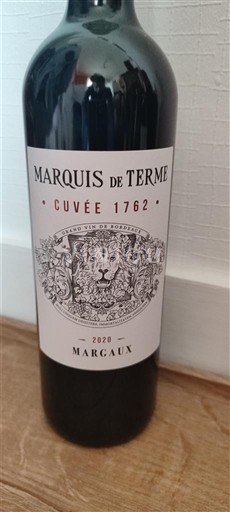 Bordeaux Margaux Marquis de Terme 1762 2020