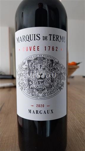 Bordeaux Margaux Marquis de Terme 1762 2020