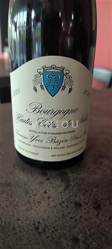 Burgundija Hautes Côtes de Nuits Domaine Yves Bazin 2021