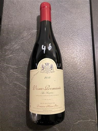 Burgundy Vosne-Romanée Domaine Henri Gros Les Maizières 2018
