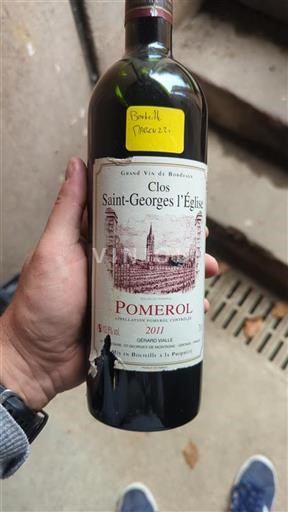 Bordeaux Pomerol Clos Saint-Georges l'Église 2011