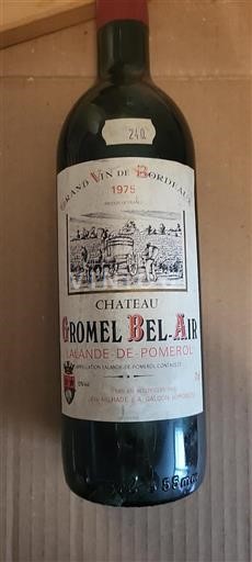 Bordeaux Lalande-de-pomerol Gromel Bel-Air 1975