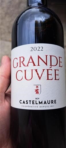 Vin Rouge sec Grande Cuvée Cave de Castelmaure 2022 France Languedoc Corbières AOC