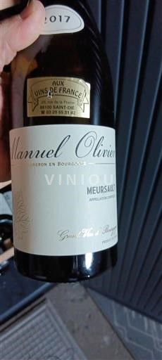 Bourgogne Meursault Manuel Olivier 2017