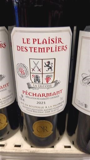 Zuidwest-Frankrijk Pécharmant La Liguoise Le Plaisir des Templiers 2021