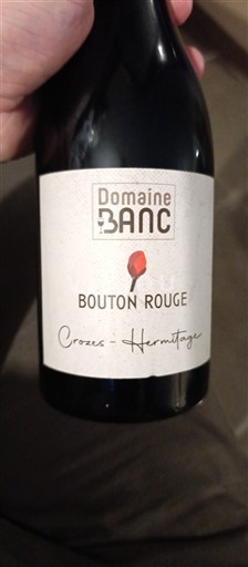 Rhônevallei Crozes-hermitage Domaine Banc Bouton Rouge Niet-geïntegreerd