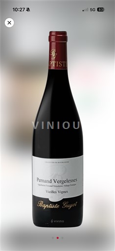 Burgundi Pernand-vergelesses Domaine Baptiste Guyot Vieilles Vignes 2022