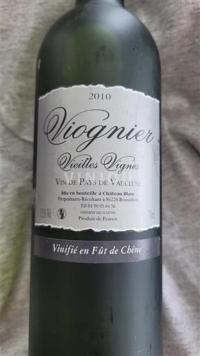 Rhônen laakso Määrittelemätön Blanc Vieilles Vignes 2010