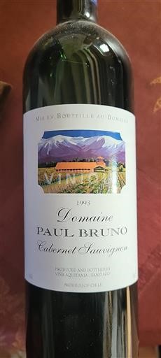 Thung lũng Maipo Không được chỉ định Domaine Paul Bruno Cabernet Sauvignon 1993