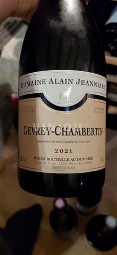 Bourgogne Gevrey-chambertin Domaine Alain Jeanniard 2021
