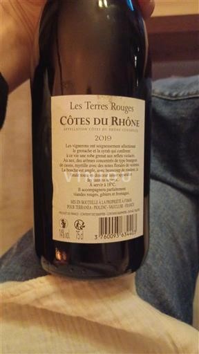 Рона долина Кот дю Рон Les Terres Rouges 2019