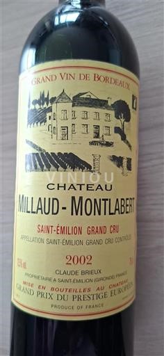 Bordeaux Saint-Émilion Grand Cru Grand Cru Château Millaud-Montlouis 2002