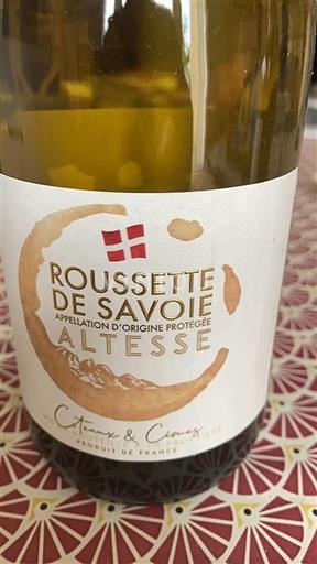 Vin Blanc sec Altesse Coteaux & Cimes Non millésimé France Savoie et Bugey Roussette-de-savoie AOC
