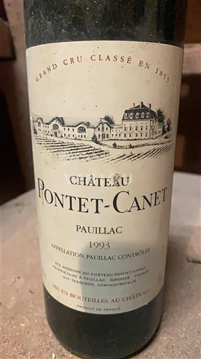Bordeaux Pauillac Grand Cru Château Pontet-Canet 1993