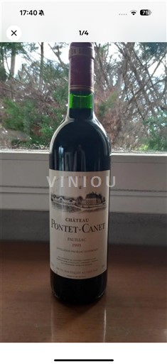 Burdeos Pauillac Grand Cru Château Pontet-Canet 1993