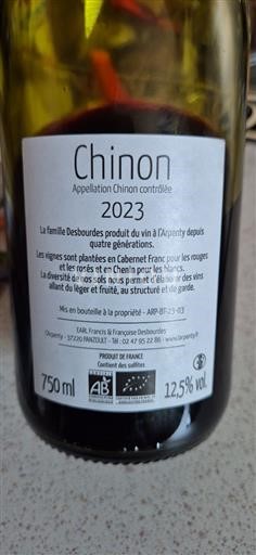 Loiredalen Chinon L'Arpenty 2023