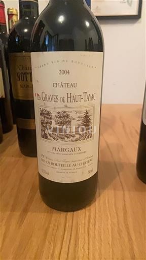 Bordeaux Margaux Château Les Graves de Haut-Tayac 2004