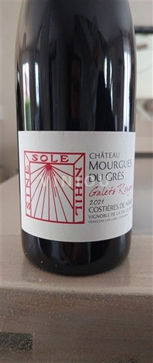 Vallée du Rhône Costières-de-nîmes Château Mourgues du Grès Galets Rouges 2021