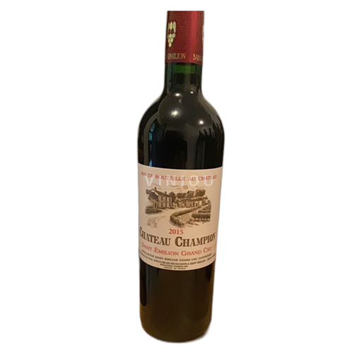 Vin Rouge sec Château Champion 2015 France Bordeaux Saint-Émilion Grand Cru AOC Grand Cru