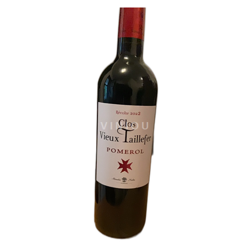 Vin Rouge sec Clos Vieux Taillefer 2022 France Bordeaux Pomerol AOC