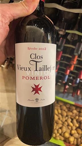 Bordeaux Pomerol Clos Vieux Taillefer 2022