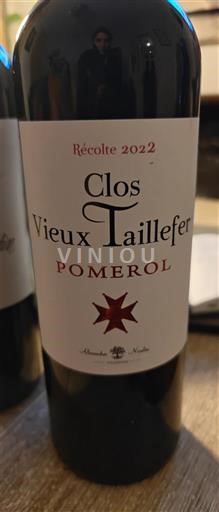 Bordeaux Pomerol Clos Vieux Taillefer 2022