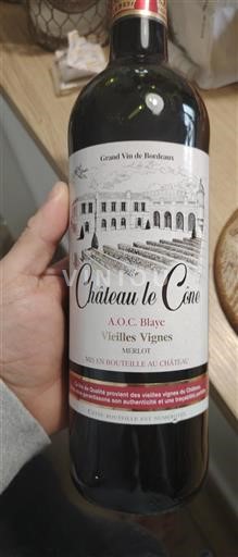 Bordeaux Blaye Château Le Cône Vieilles Vignes Neleten.