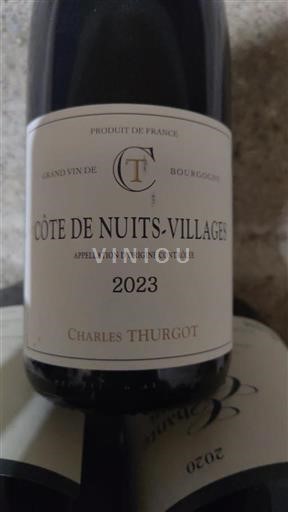 Vin Rouge sec Charles Thurgot 2023 France Bourgogne Côte de nuits villages AOC