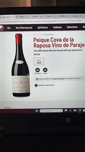 Castilien og León Bierzo Peique Cova de la Raposa Vino de Paraje 2020