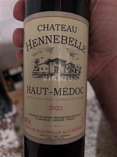 Bordeaux Haut-Médoc Château Hennebelle 2022