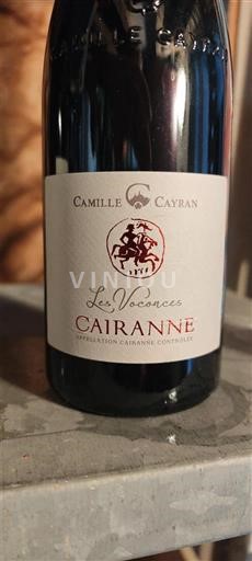 Vallée du Rhône Cairanne Camille Cayran Les Voconces 2018