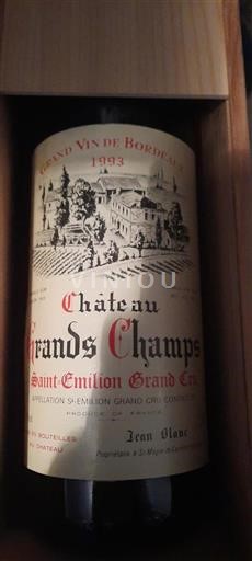 Bordeaux Saint-Émilion Grand Cru Grand Cru Château Grands Champs 1993