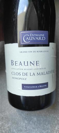 Burgund Beaune Domaine Cauvard Clos de la Maladière Monopole 2020