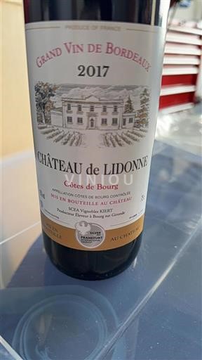 Burdeos Côtes-de-bourg Château Lidonne 2017
