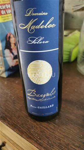 Roussillon Banyuls Domaine Madeloc Solera Non Millésimé