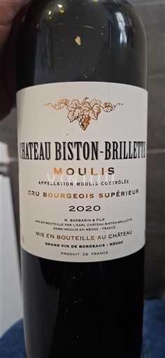 Bordeaux Moulis-en-Médoc Château Biston-Brillette 2020