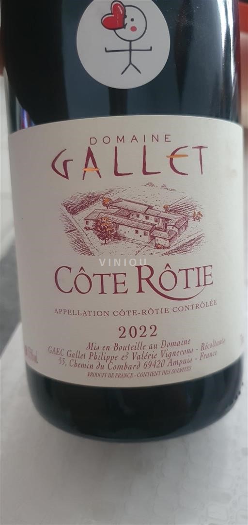 Valle del Rodano Côte-rôtie Domaine Gallet 2022