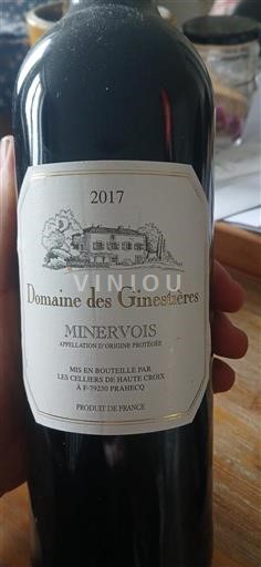 Vin Rouge sec Domaine Des Ginestières 2017 France Languedoc Minervois AOC
