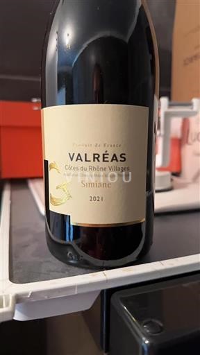 Rhône-dalen Côtes-du-Rhône-Villages Valréas Simiane 2021