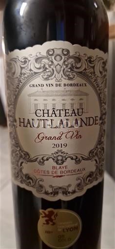 Bordeaux Blaye-Côtes-de-Bordeaux Château Haut-Lalande Grand Vin 2019