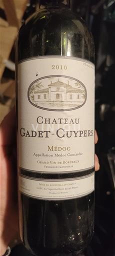 Bordeaux Médoc Château Gadet-Cuyper 2010