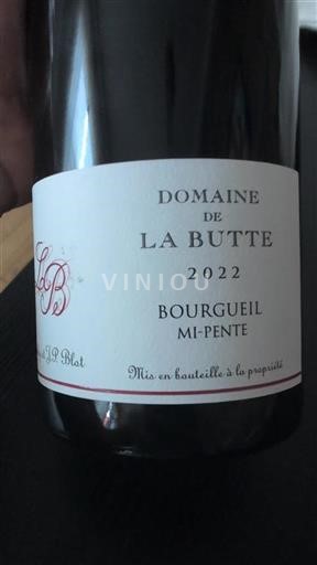Loiren laakso Bourgueil Domaine La Butte Mi-Pente 2022