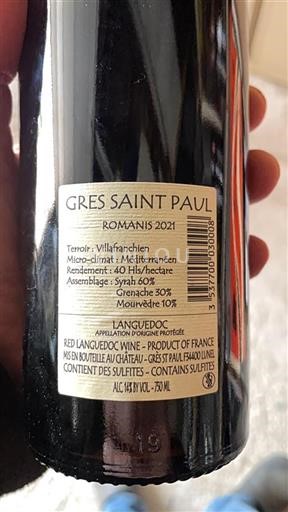 Languedoc Grès Saint Paul Romanis 2021